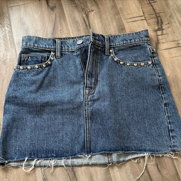 Hudson Jeans Dresses & Skirts - Hudson Denim Studded Mini Skirt